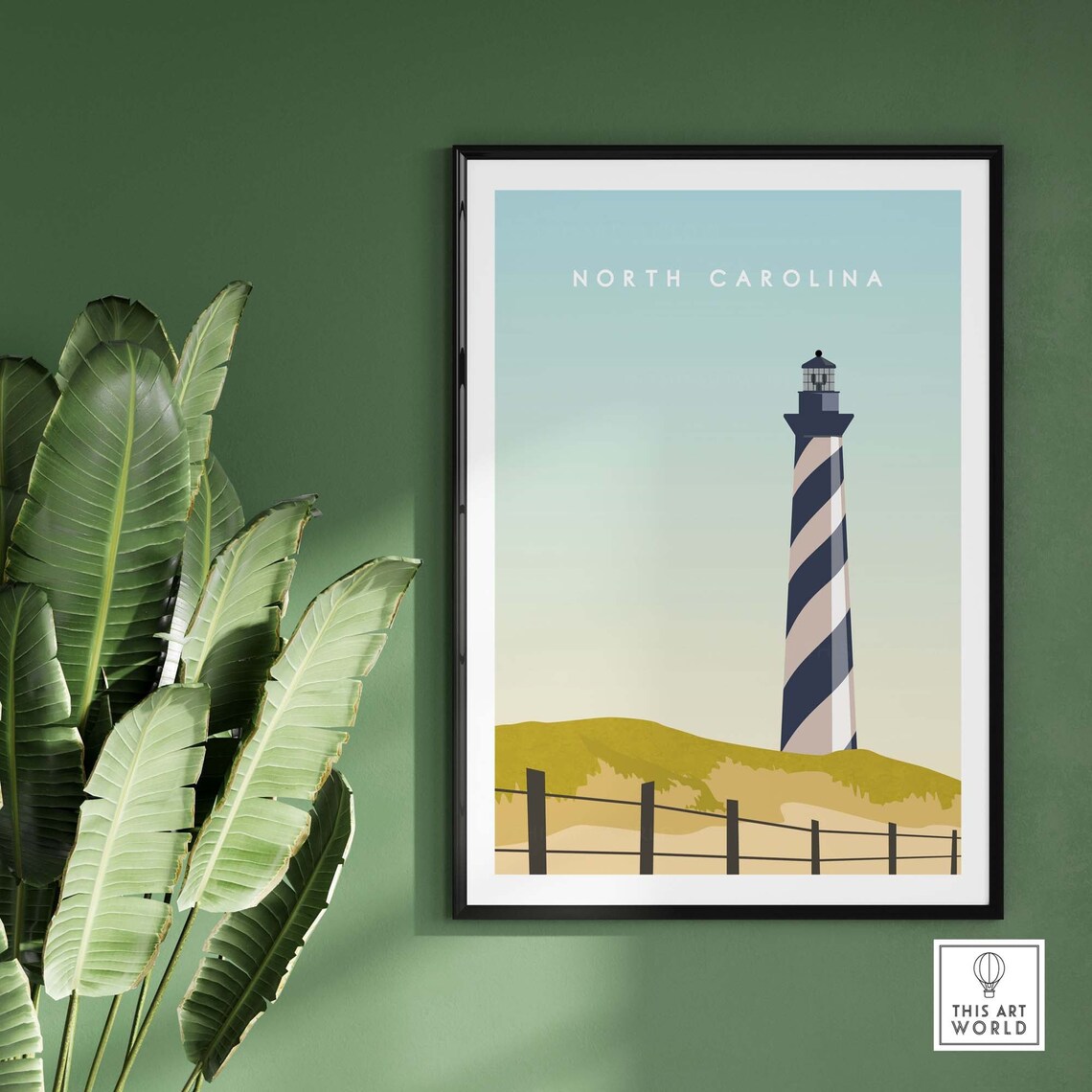 North Carolina Travel Poster, USA Travel Print - Image 2