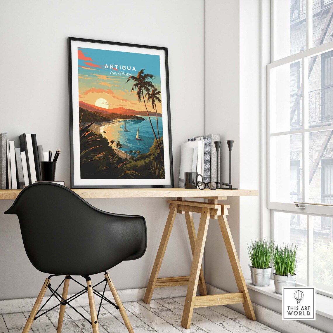 Antigua Travel Poster, Home Decor Art Print - Image 4