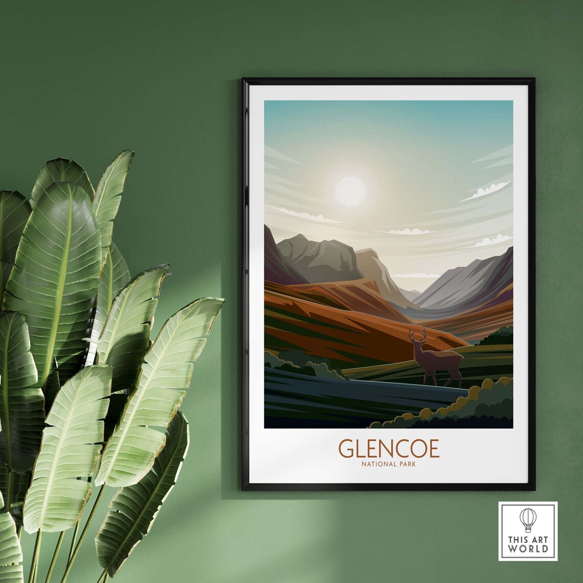 Glencoe National Park Travel Poster, Scotland Highlands - Image 3