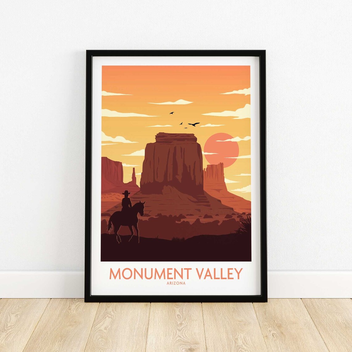 Monument Valley Arizona Travel Poster, Wall Art Print - Image 4