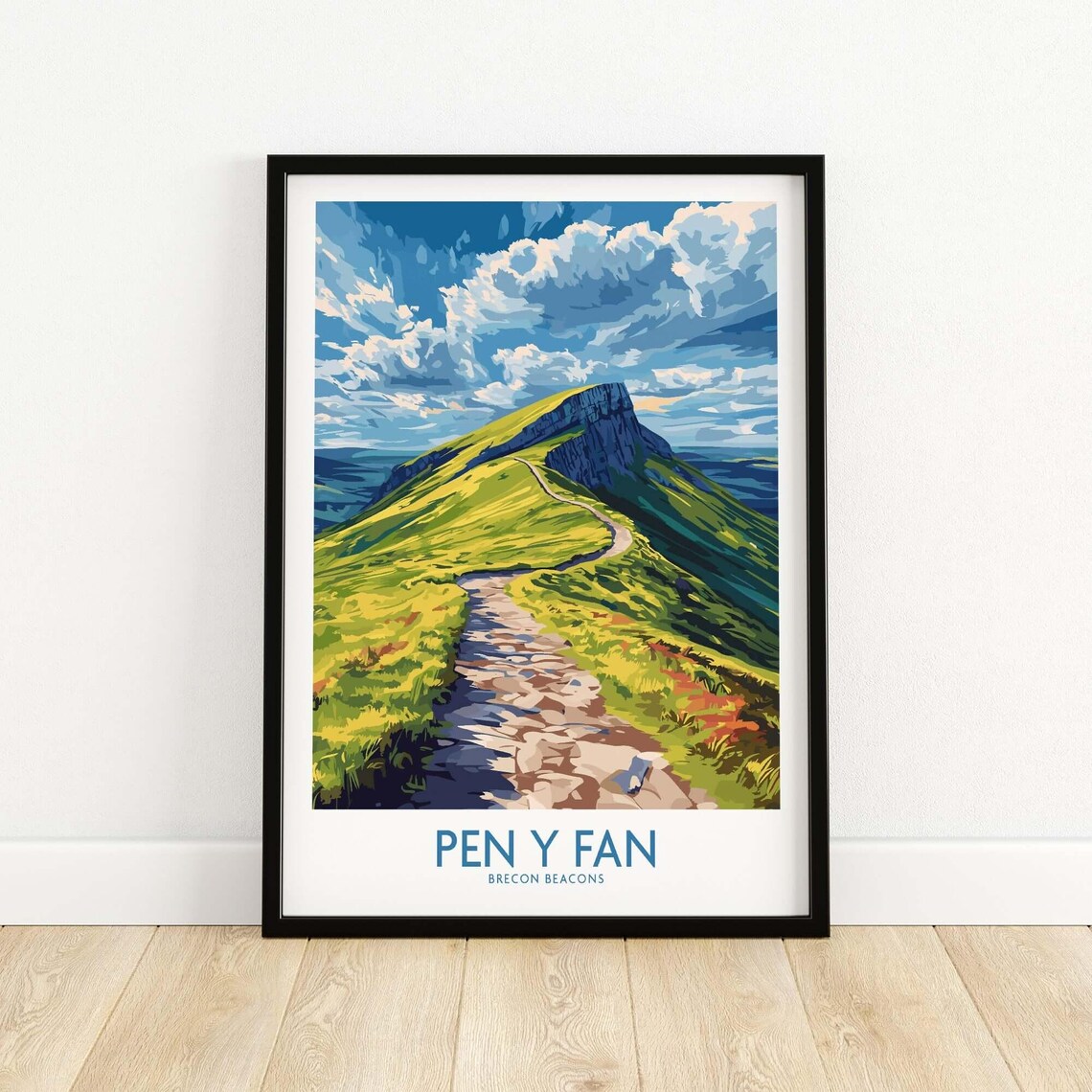Pen Y Fan Poster, Brecon Beacons Mountain Illustration - Image 5