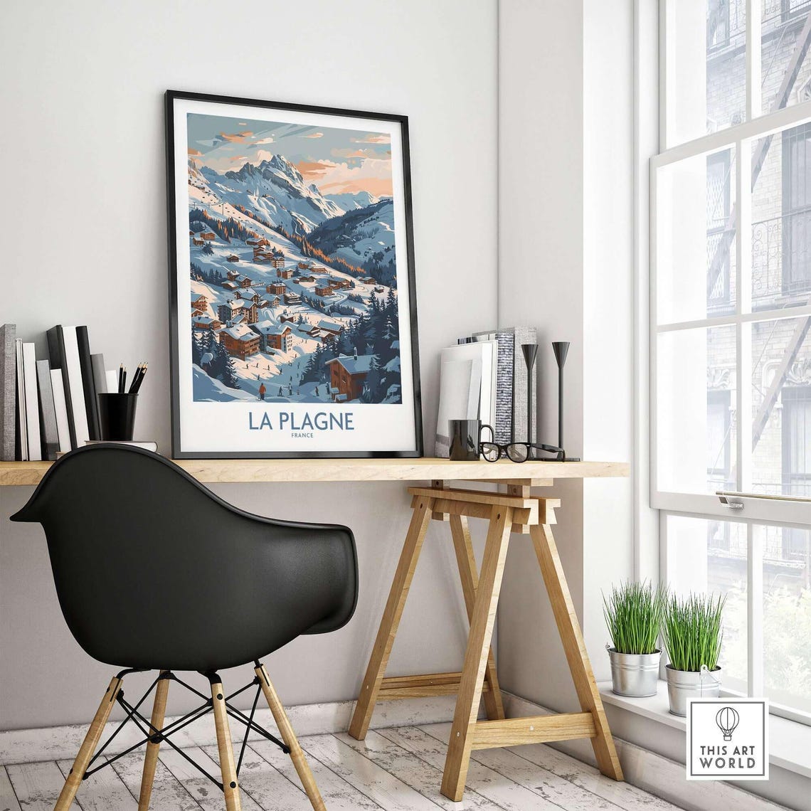 La Plagne French Alps Ski Resort Poster - Image 4