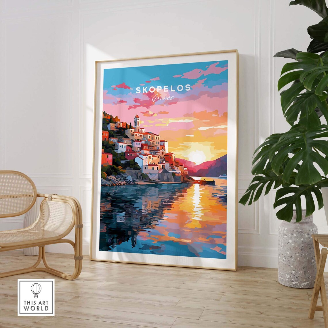 Skopelos Greece Travel Poster, Place Name Art Print - Image 3