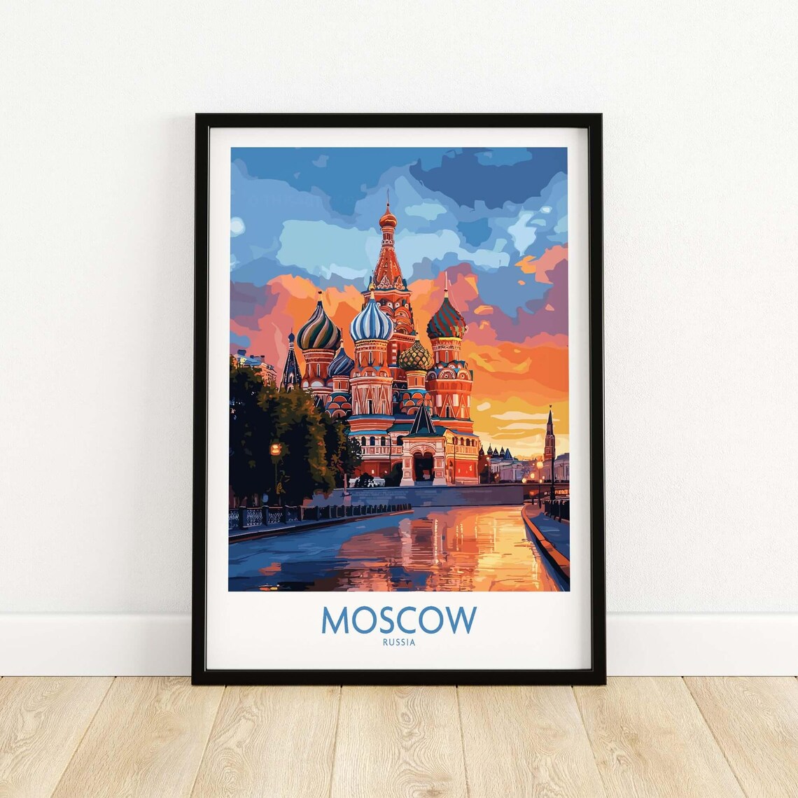 Moscow Travel Poster, St Basils Cathedral - Image 5