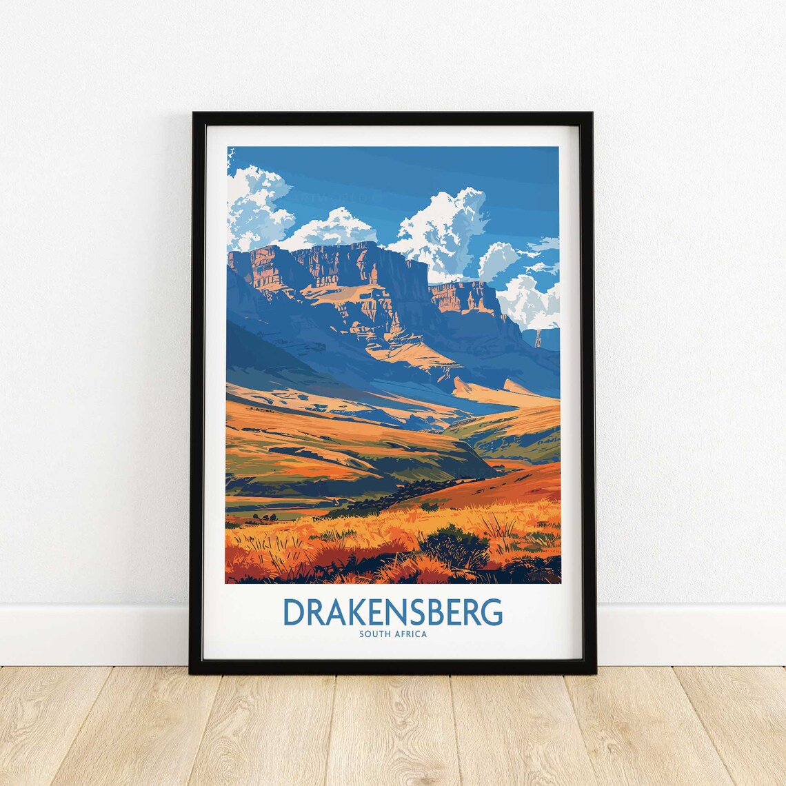 Drakensberg South Africa Amphitheatre Escarpment Golden Hills Poster - Image 4