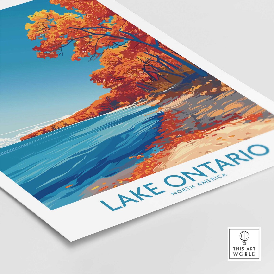 Lake Ontario Travel Poster, Great Lakes Wall Art - Image 4