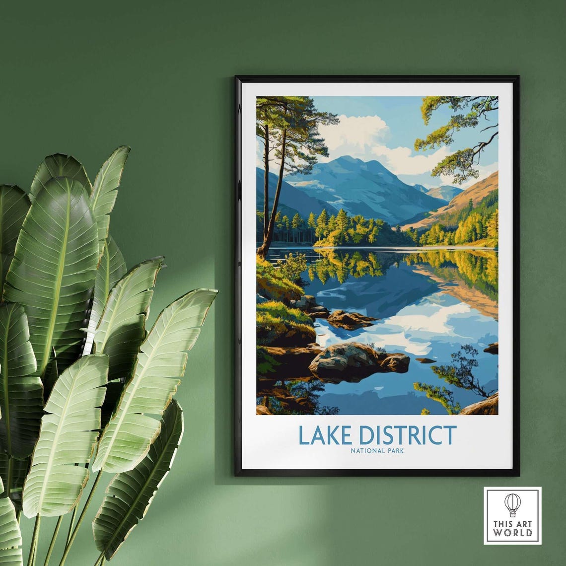 Lake District Travel Poster, Cumbria England - Image 2