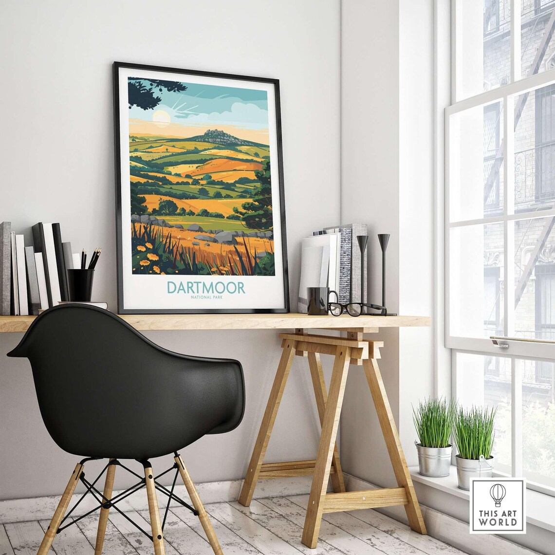 Dartmoor National Park, England Landscape Art Print - Image 4