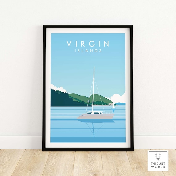 Virgin Islands Travel Poster Print Caribbean