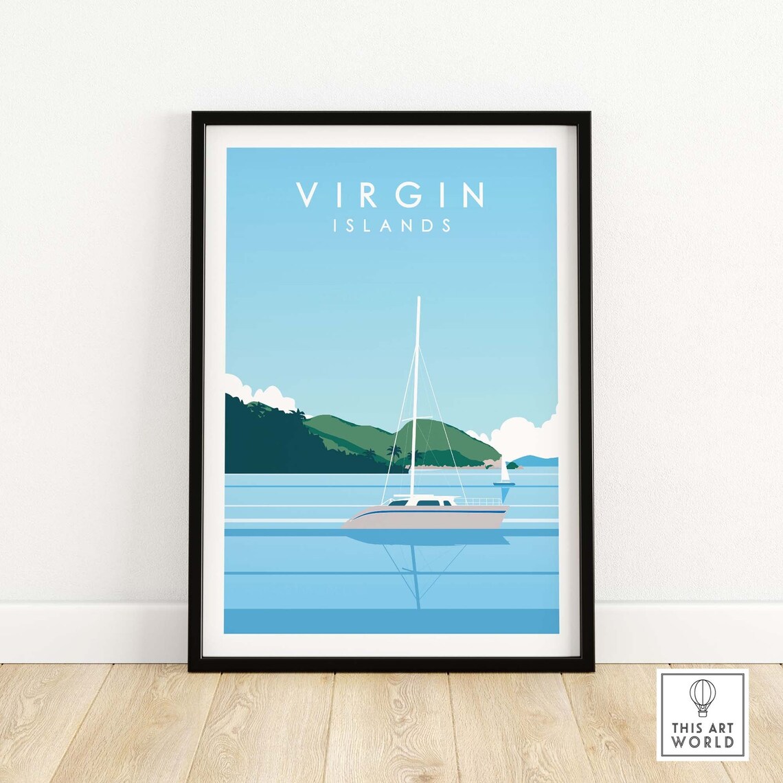 Virgin Islands Travel Poster Print Caribbean