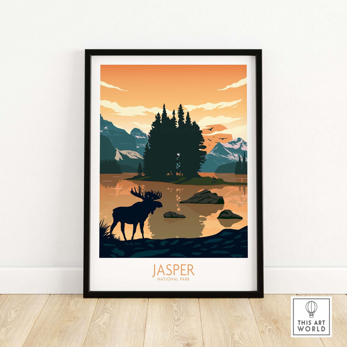 Jasper National Park Travel Poster, Home Decor