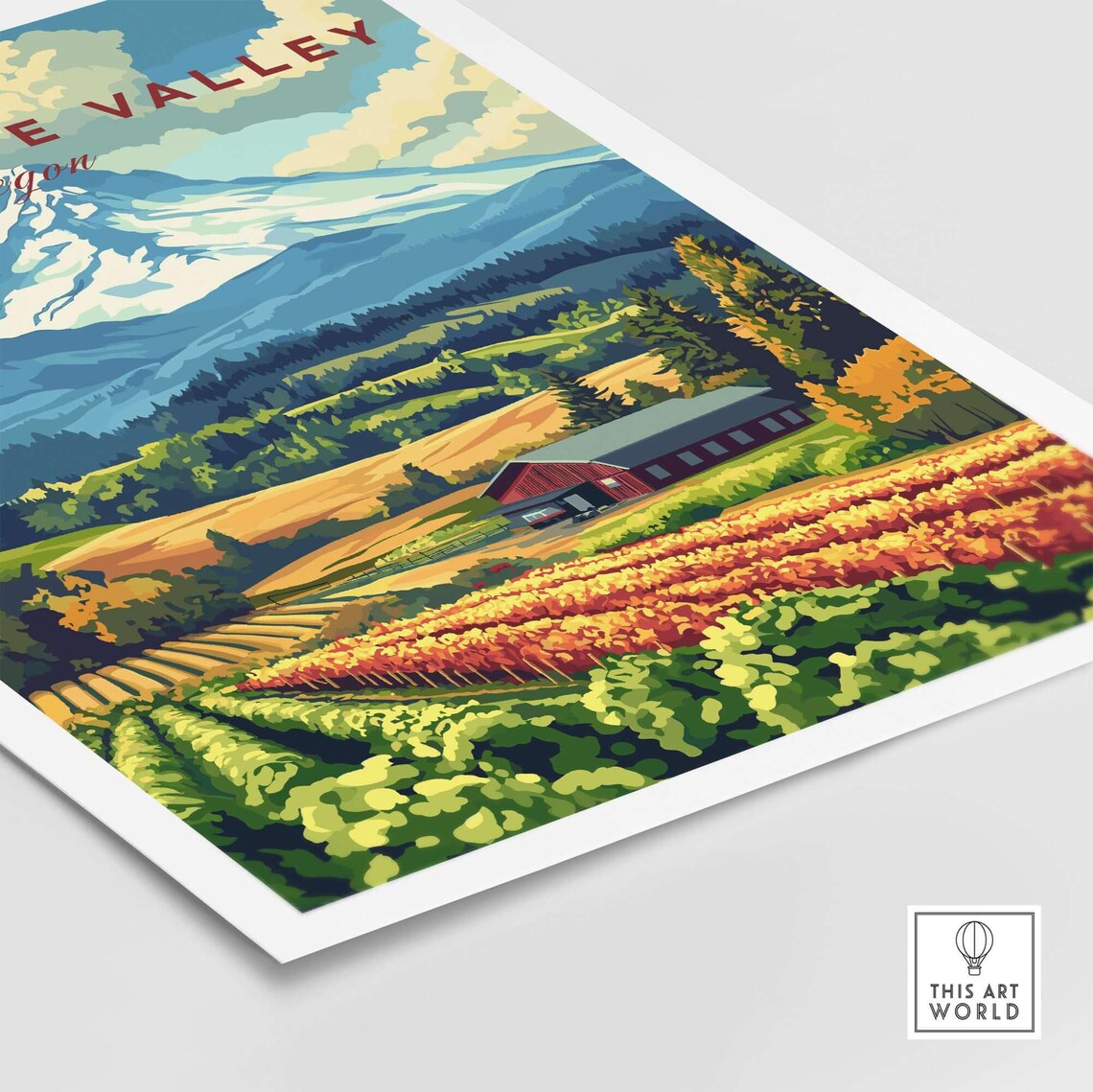 Willamette Valley Oregon, Wine Country Art Print - Image 5