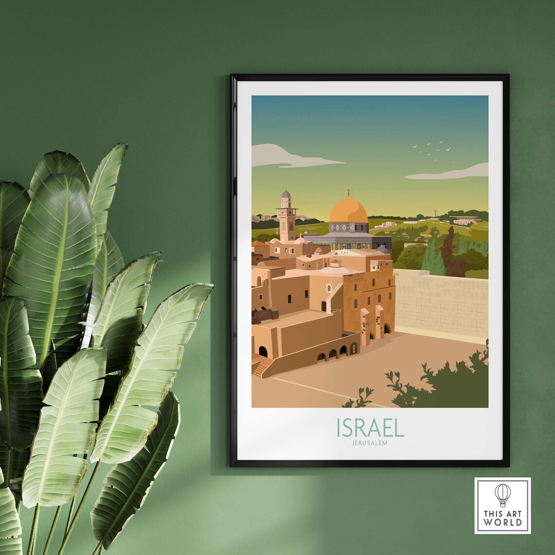 Jerusalem Israel Dome Of The Rock Golden Sunrise Old City Poster - Image 3