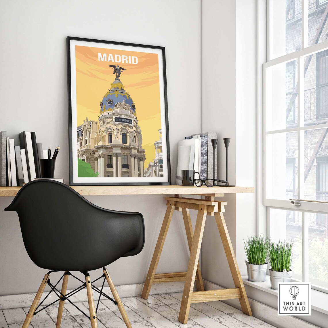 Madrid Vintage Travel Poster, Spain City Artwork - Image 4