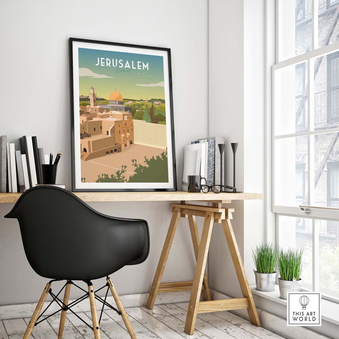 Jerusalem Travel Poster, Israel Travel Poster Print - Image 4