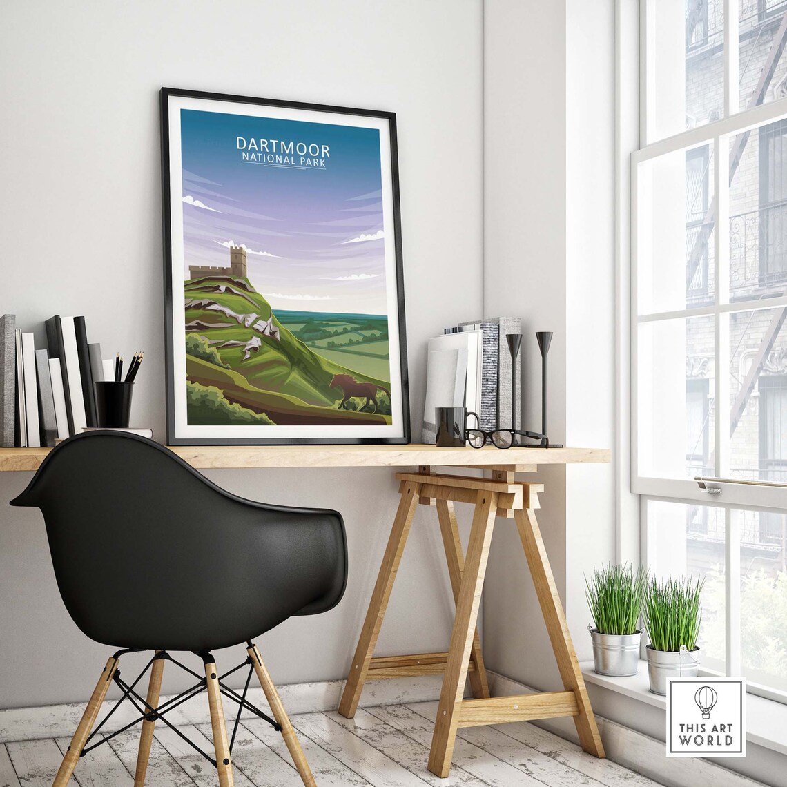 Dartmoor National Park UK Travel Poster, Devon - Image 4