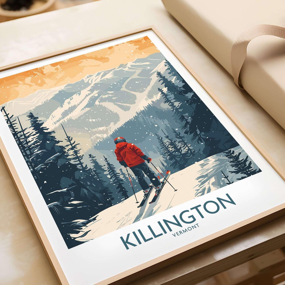 Killington Ski Resort, Vermont Winter Sports Art Print
