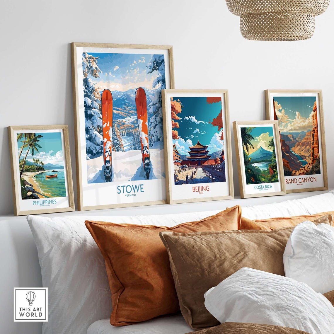 Stowe Vermont Landscape, Winter Sport Travel Poster - Image 3