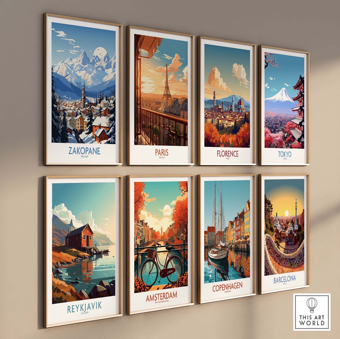 Zakopane Travel Poster, Personalized Illustration Artwork - Image 3