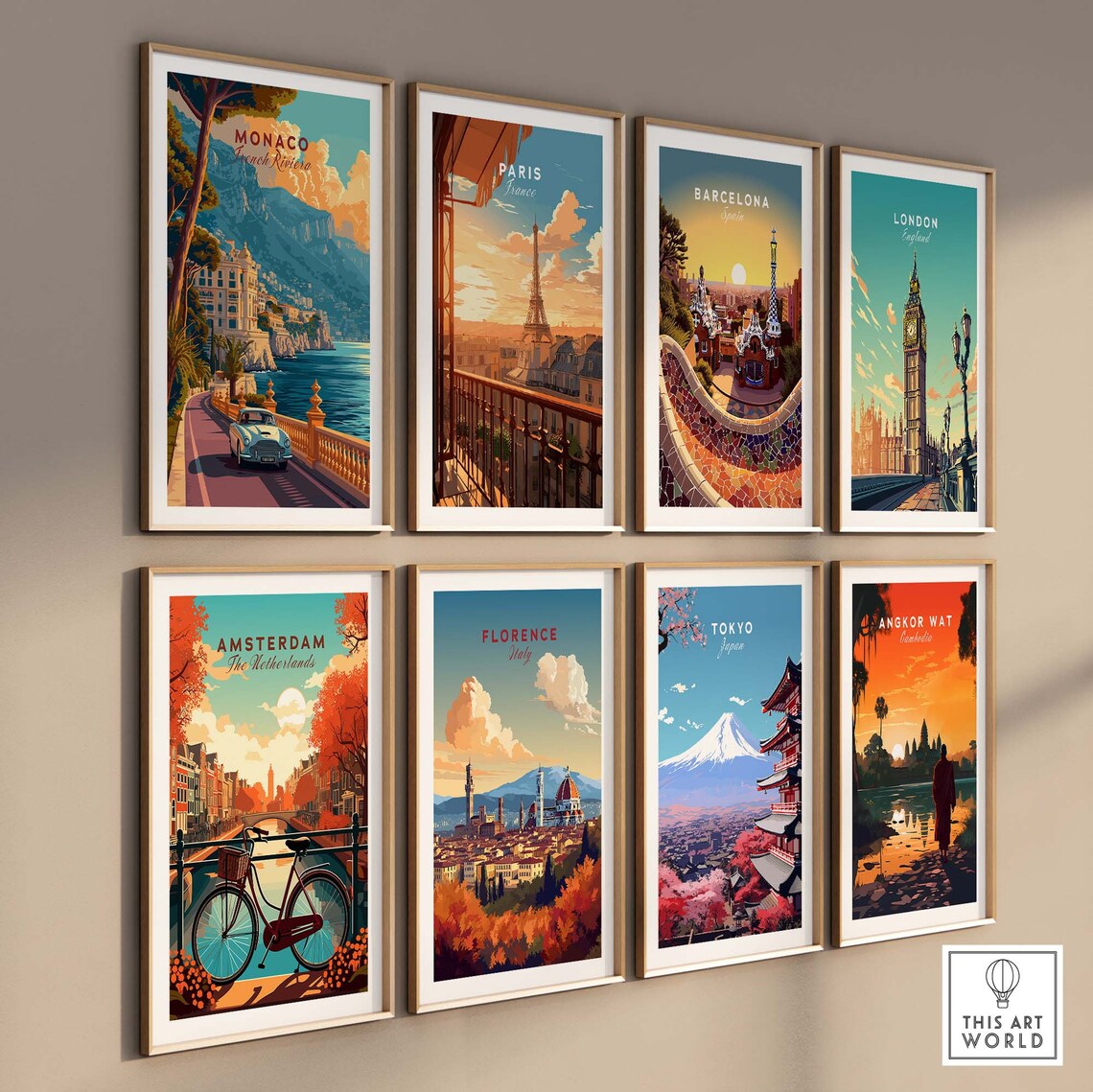 Monaco Travel Poster Art Print, Home Decor - Image 3