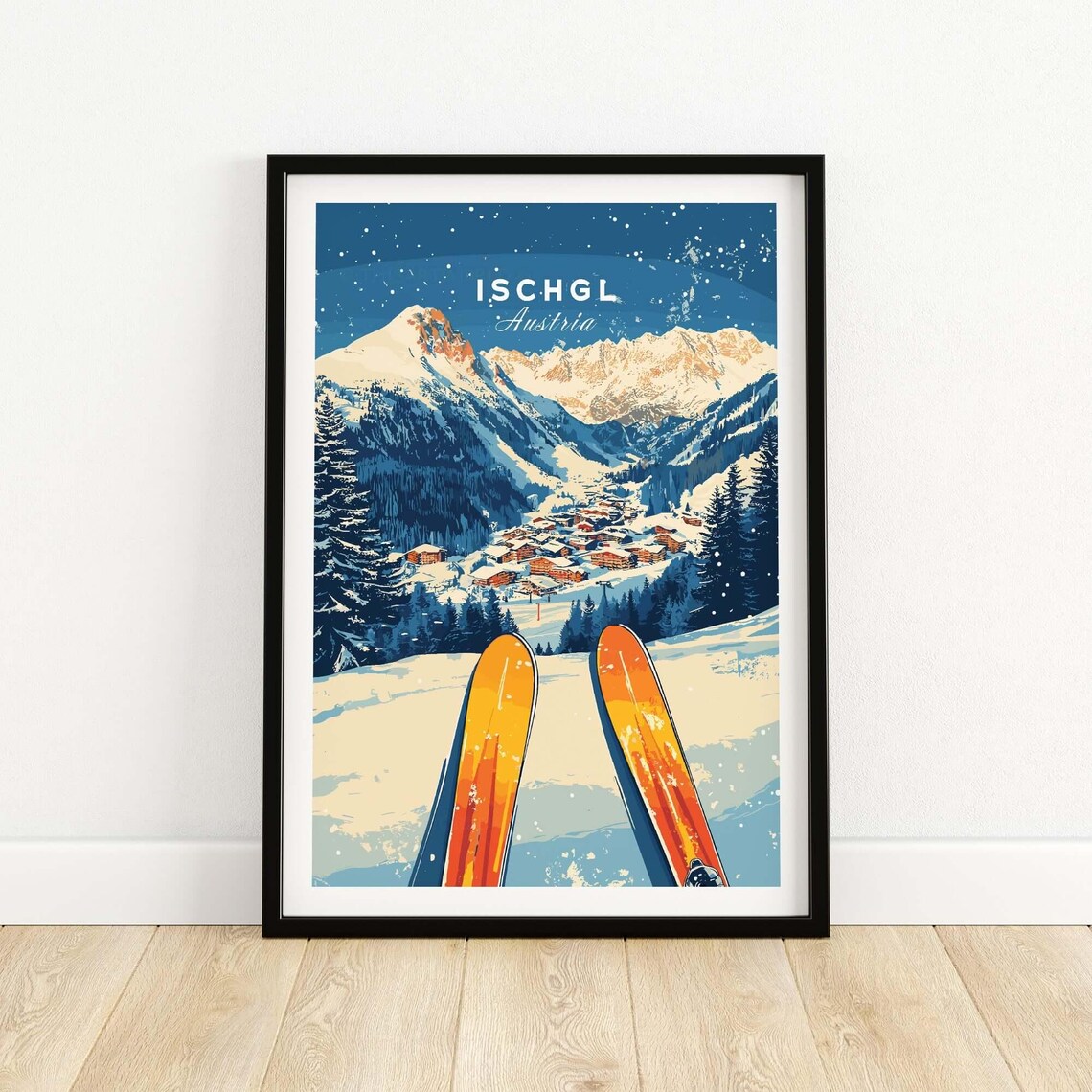 Ischgl Ski Resort, Winter Sports Travel Poster