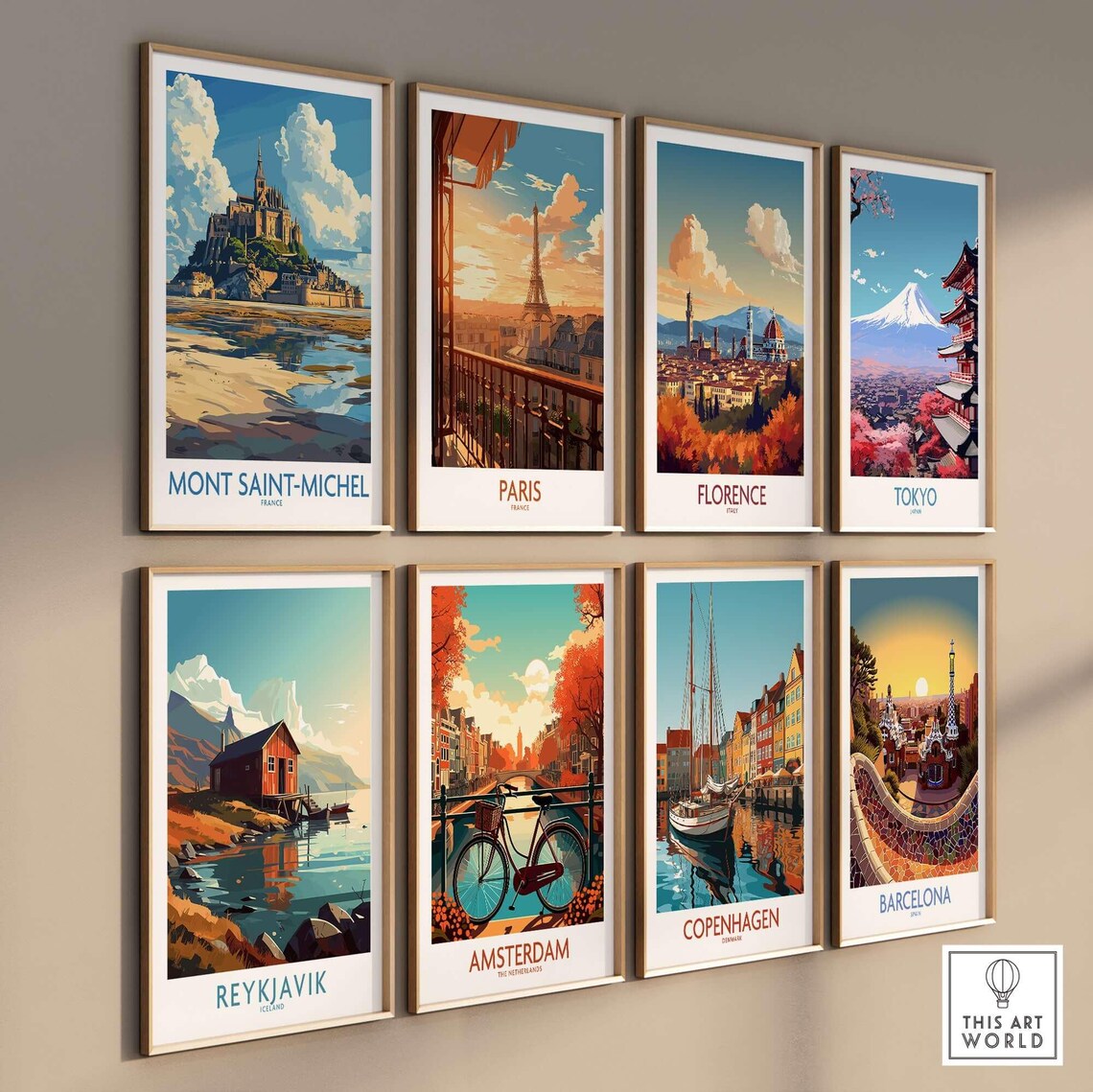 Mont Saint Michel France Normandy Abbey Tidal Island Travel Poster - Image 3