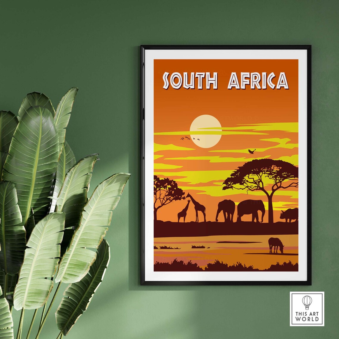 South Africa Kruger National Park Safari Travel Poster - Image 2