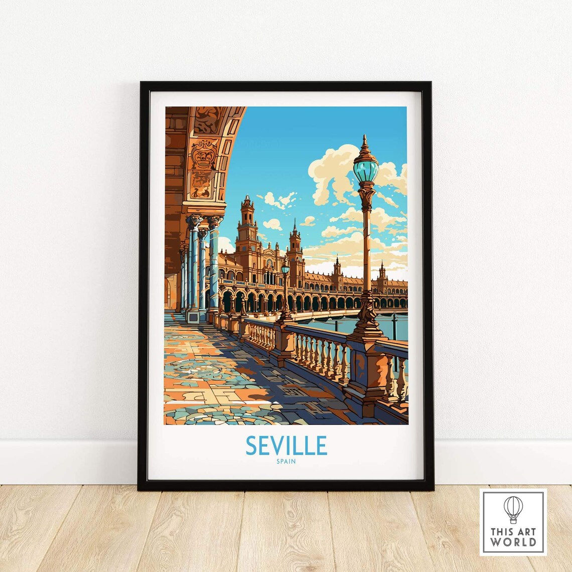 Seville Travel Poster, European Wall Art Print