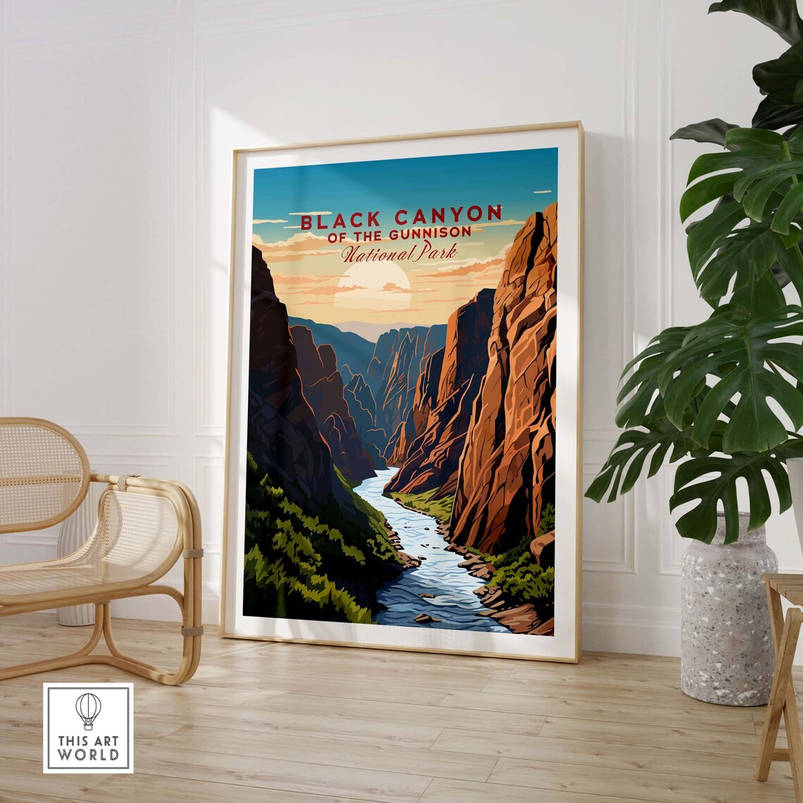 Black Canyon Of The Gunnison Travel Poster, Art Print - Image 3