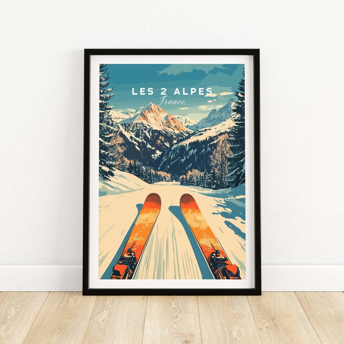 Les 2 Alpes, France Travel Poster