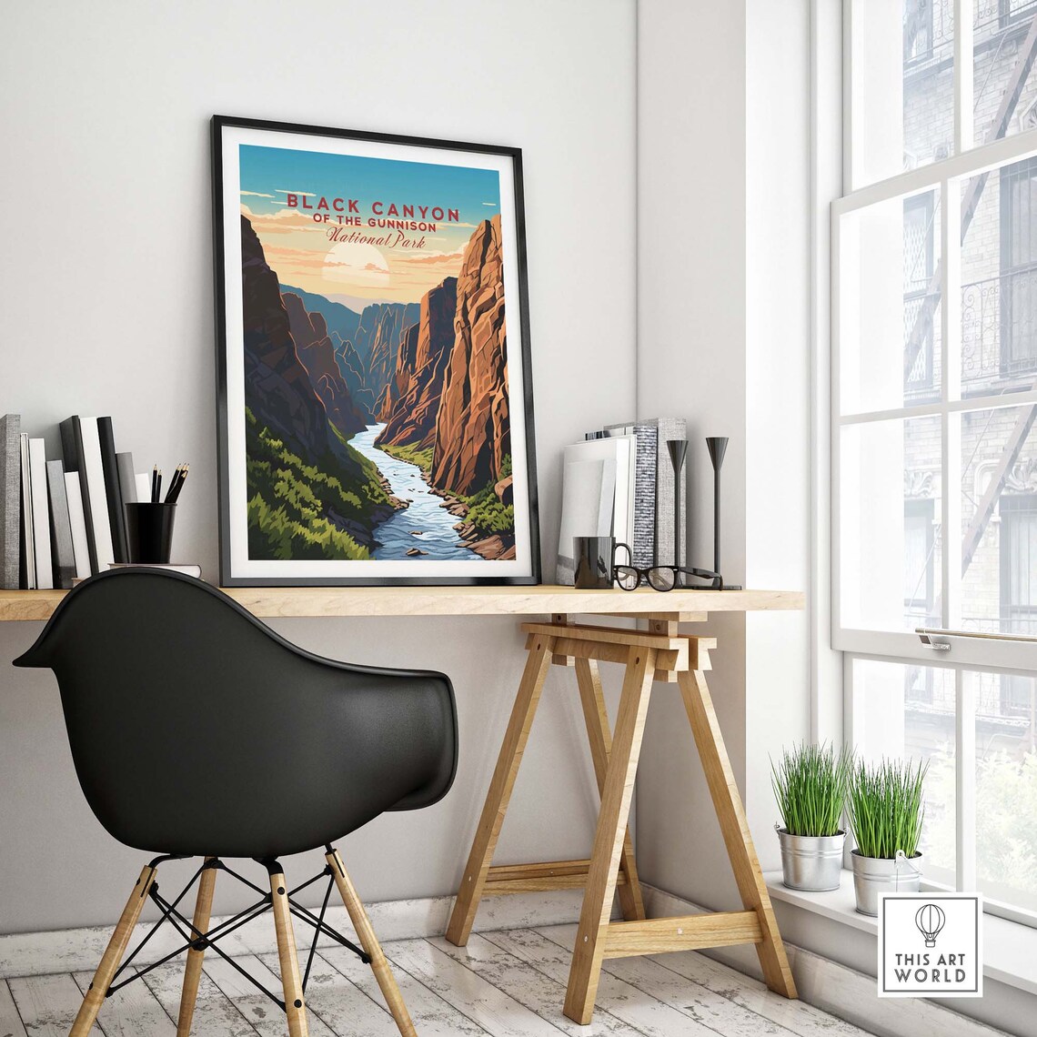 Black Canyon Of The Gunnison Travel Poster, Art Print - Image 4