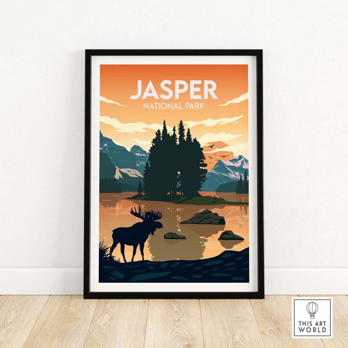Jasper National Park Canada Travel Poster Art Print