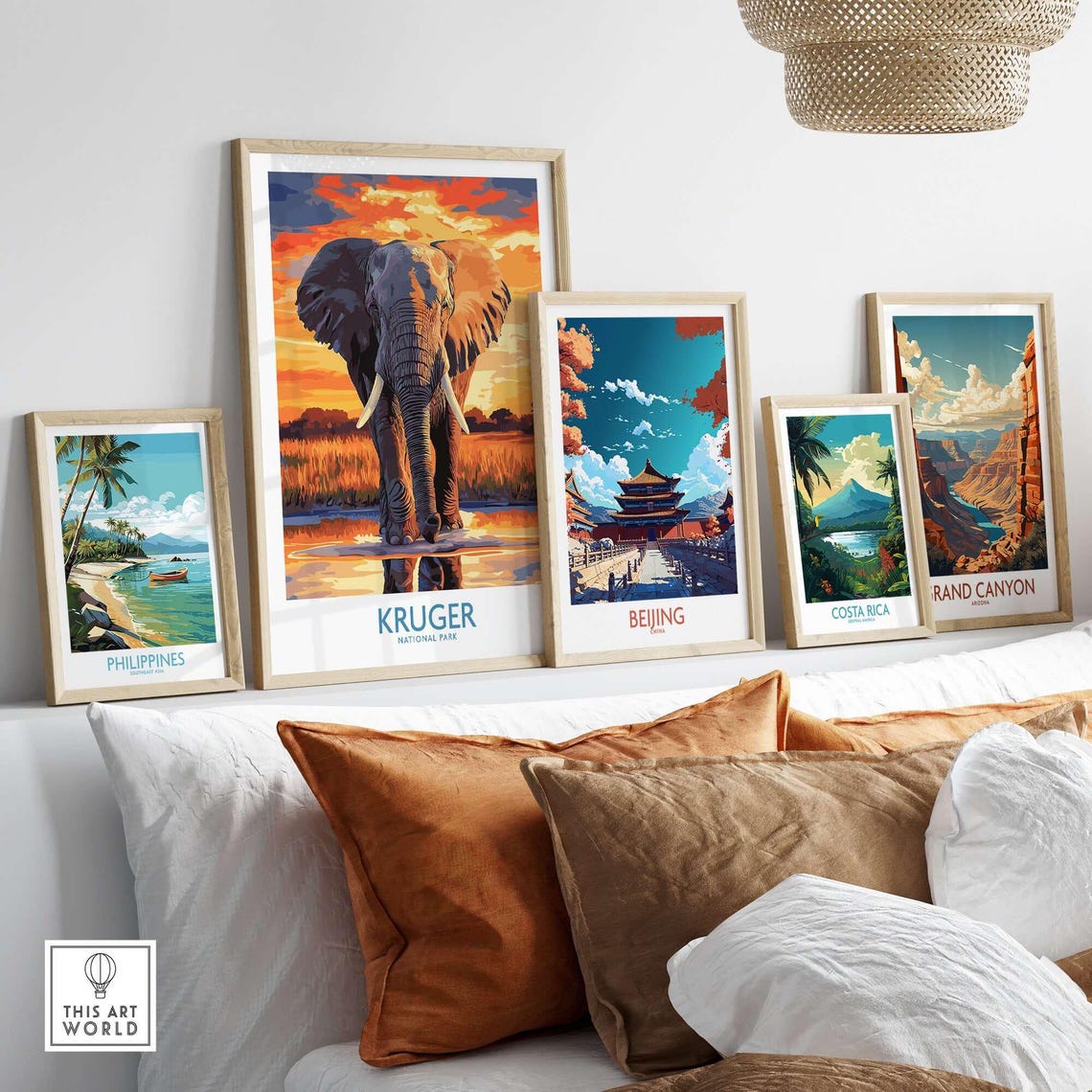 Kruger Park Travel Poster, Elephant Art Print - Image 3