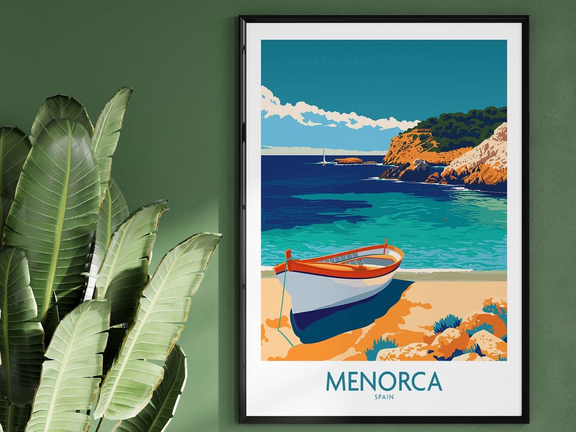 Menorca Travel Poster, Home Decor Art Print - Image 4