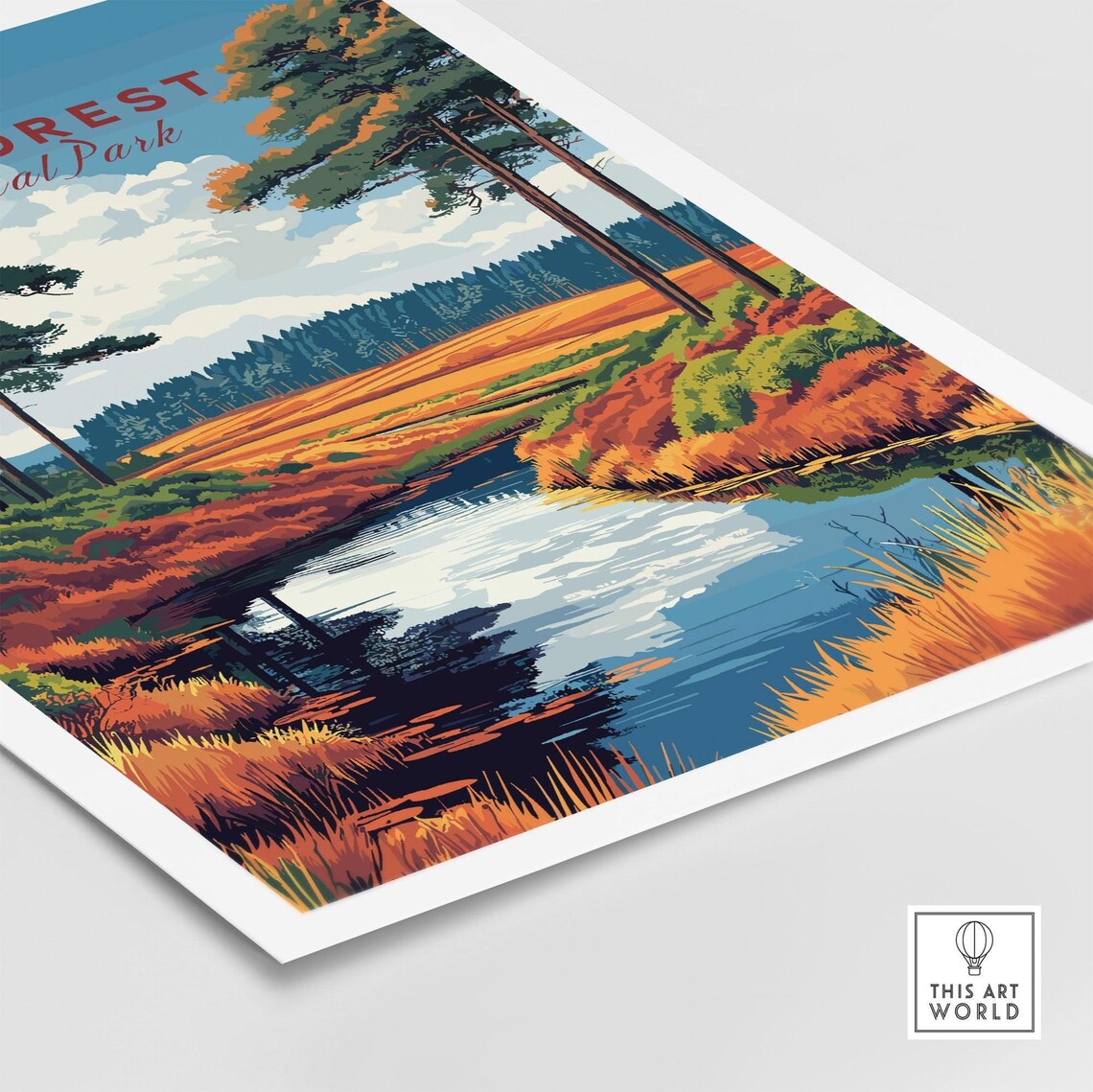 New Forest National Park - Vintage Travel Poster - Image 5