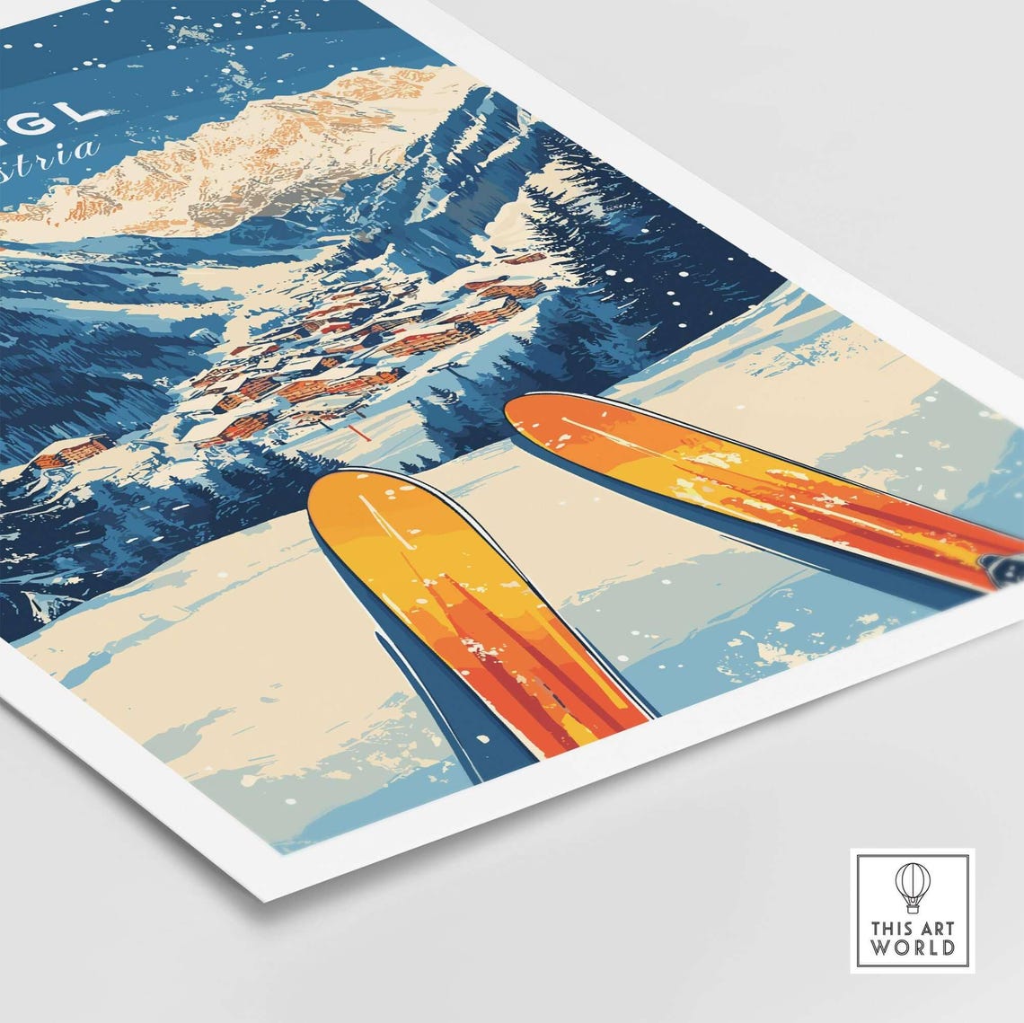 Ischgl Ski Resort, Winter Sports Travel Poster - Image 5