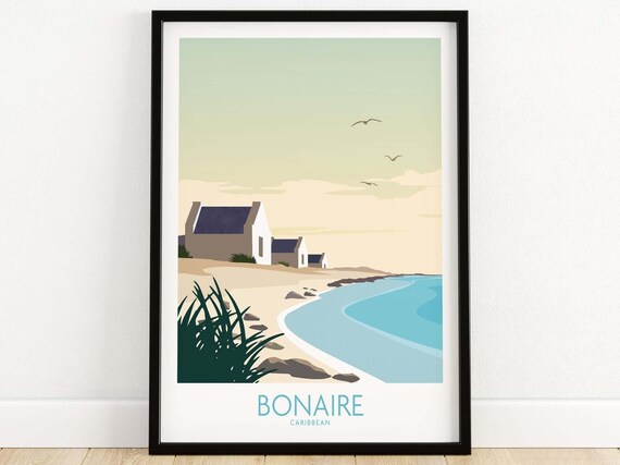Bonaire Wall Art Print Caribbean Posters