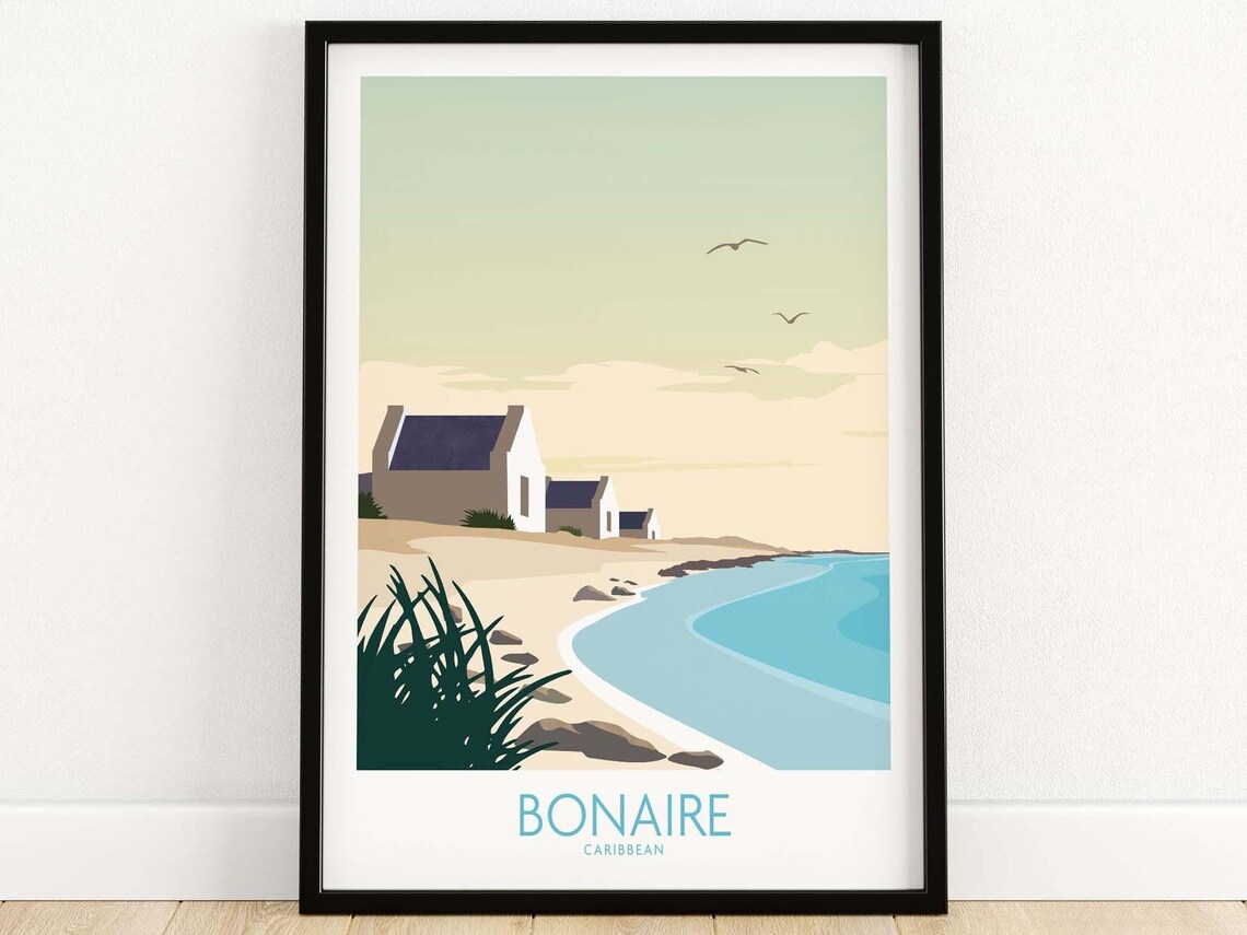 Bonaire Wall Art Print Caribbean Posters