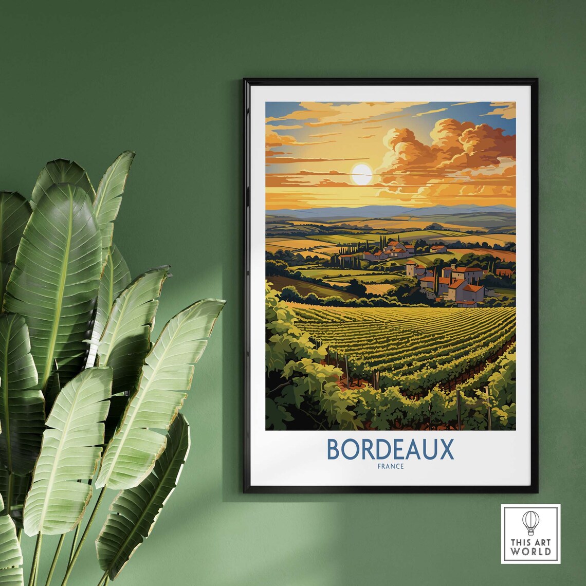 Bordeaux France Travel Poster, Wine Region Art Print - Image 2