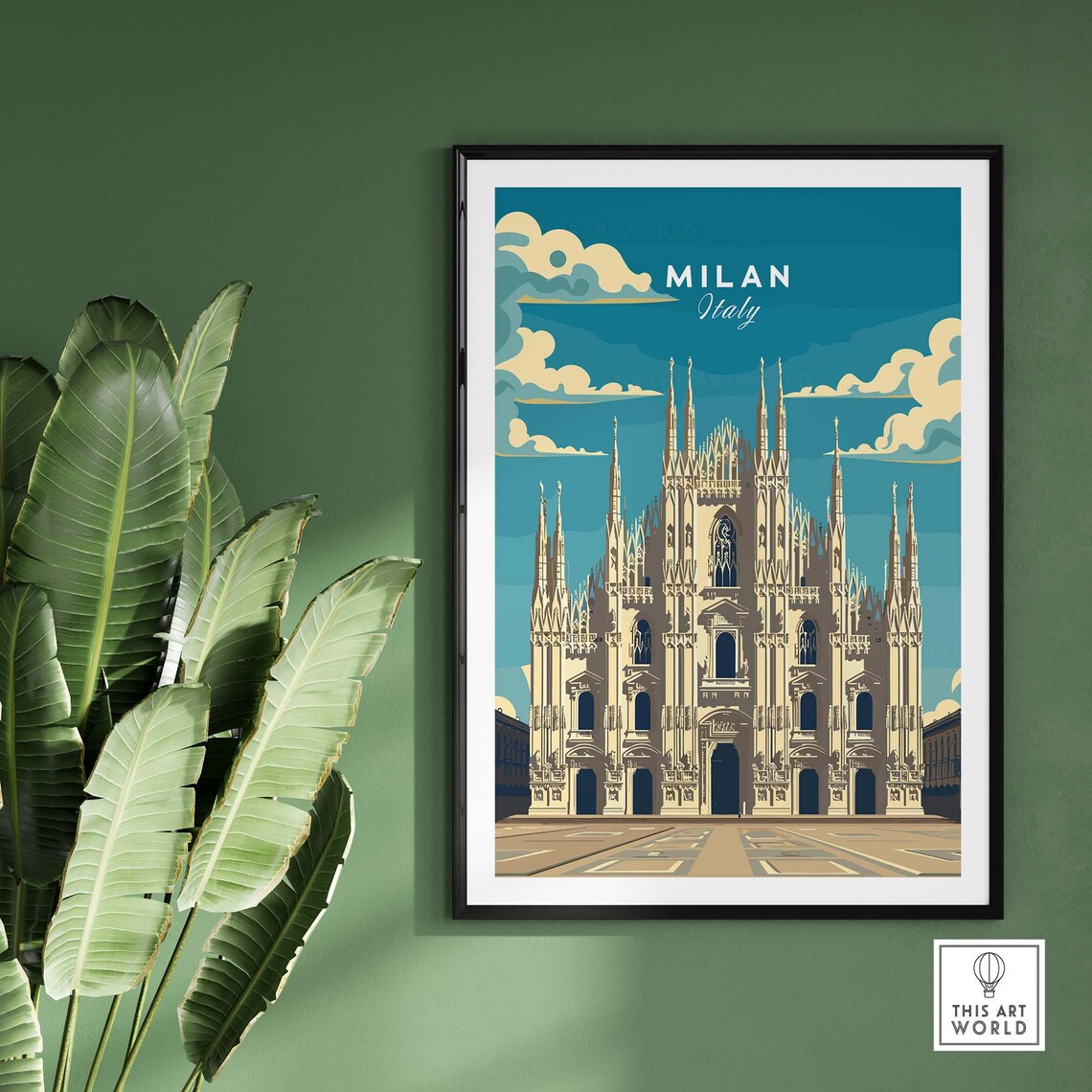 Milan Travel Poster, Italy Travel Wall Art Print - Image 2