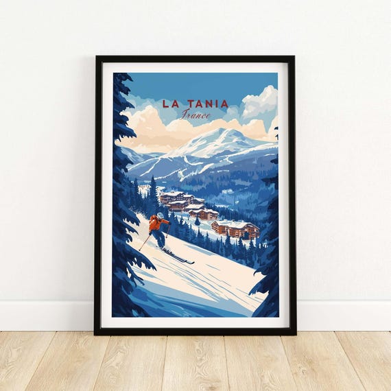 La Tania Ski Lodge, Winter Sports Art Print