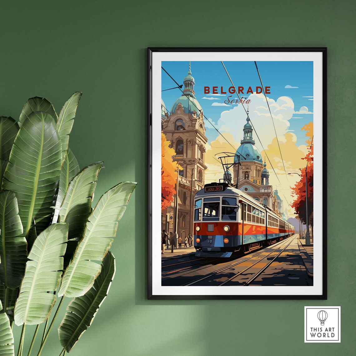 Belgrade Travel Poster, Personalized Wall Art - Image 2