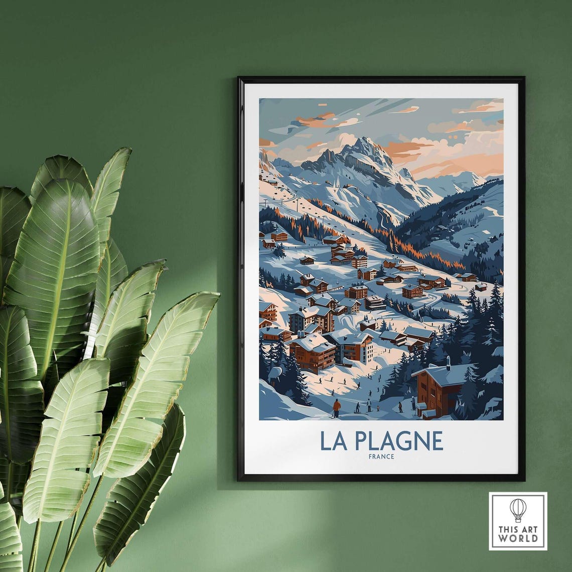 La Plagne French Alps Ski Resort Poster - Image 2