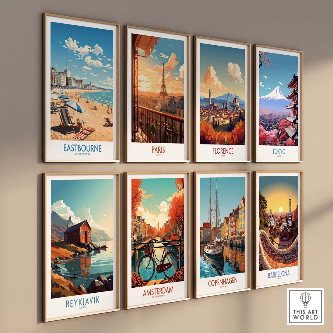 Eastbourne England Seaside Beach Promenade Summer Travel Poster - Image 3