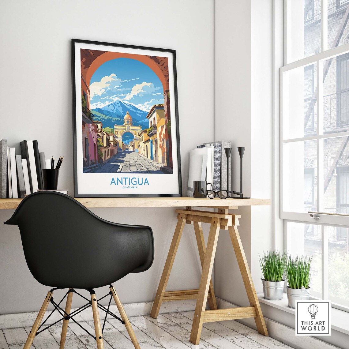 Antigua Guatemala Travel Poster, Latin America - Image 4