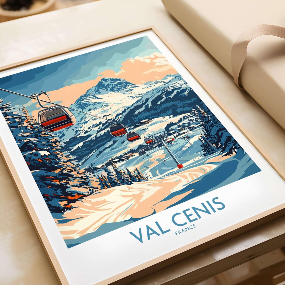 Winter Sports, Skier Mountain Cabin Art Print