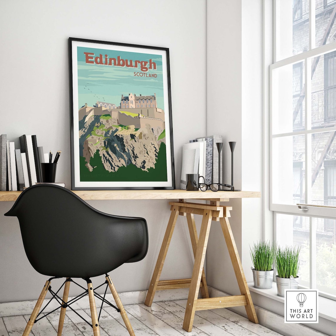 Edinburgh Scotland Travel Poster, Wall Art Print - Image 4