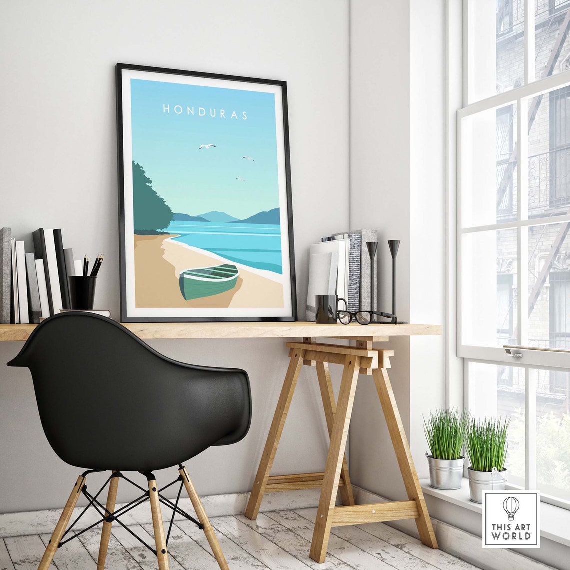 Honduras Print Wall Art Poster Tropical Beach Artwork Home Decor Gift - Image 4