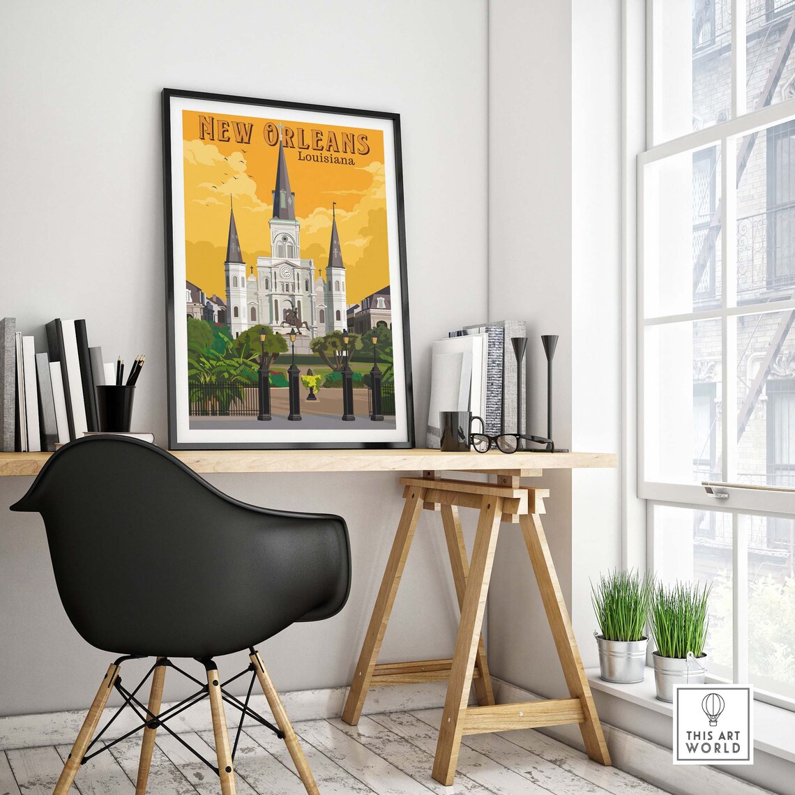 New Orleans Vintage Travel Poster, Louisiana Art Print - Image 4
