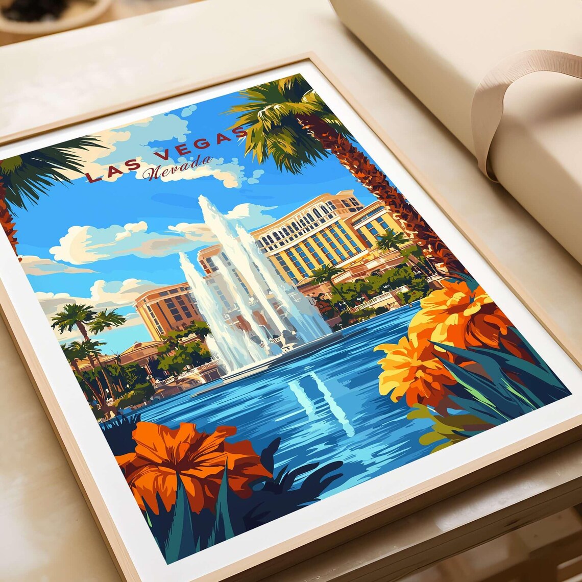 Las Vegas Travel Print, Las Vegas Wall Art - Image 4